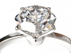 SOLITAIRE DIAMOND RING 3D Model