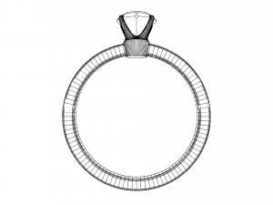 SOLITAIRE DIAMOND RING 3D 模型