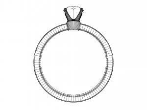 SOLITAIRE DIAMOND RING 3D Model