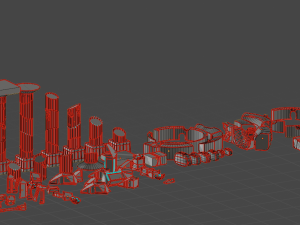 LowPoly modular ruins at the portal 3D Модель