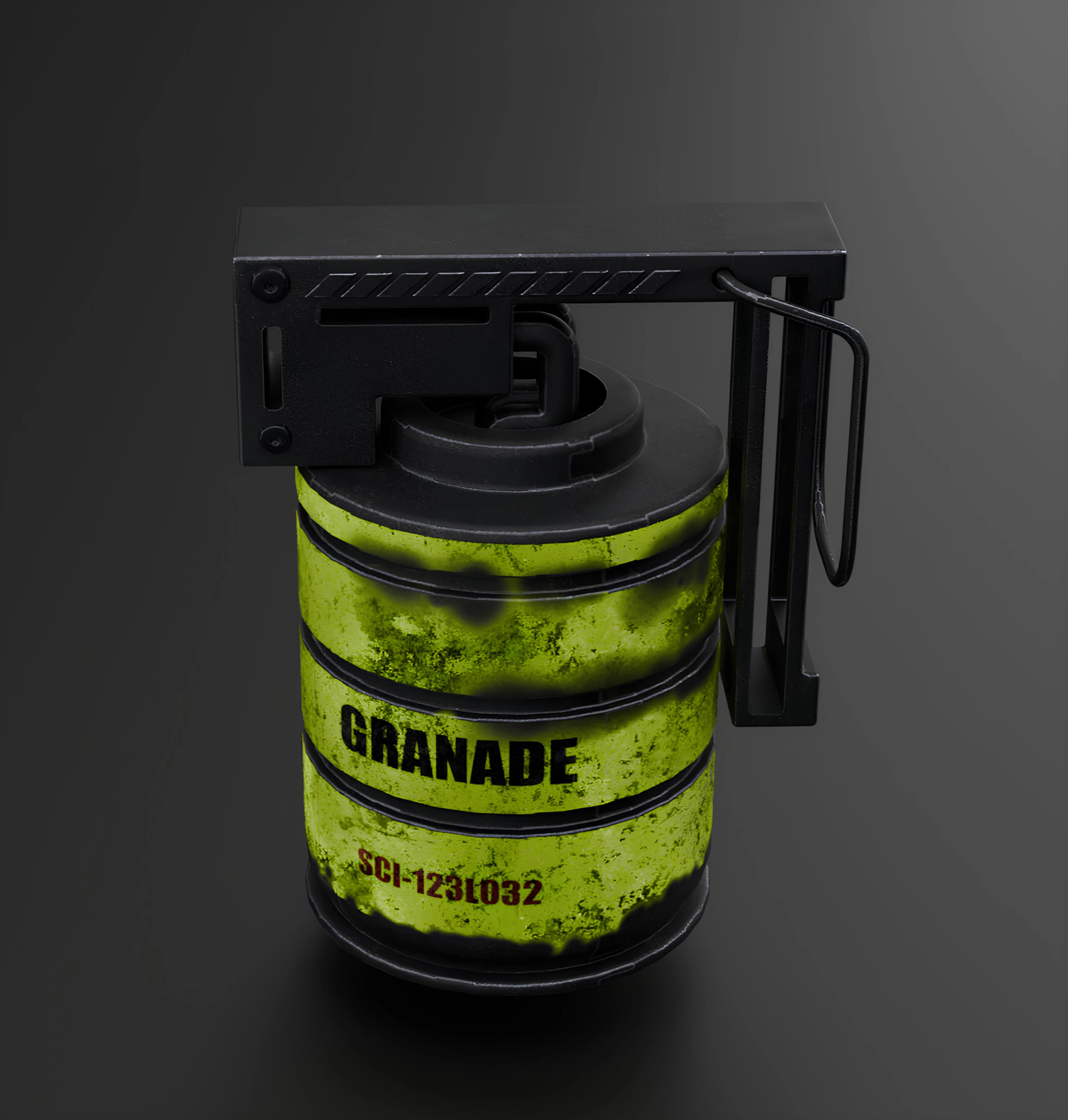 SCI-FI Grenade 3D Model .c4d .max .obj .3ds .fbx .stl .blend 