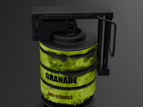 SCI-FI Grenade Modelo 3D