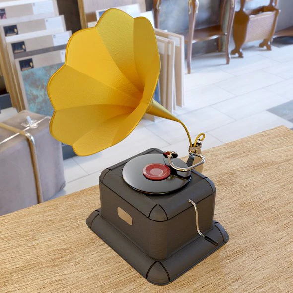Record Player 3D Model .c4d .max .obj .3ds .fbx .stl .blend 