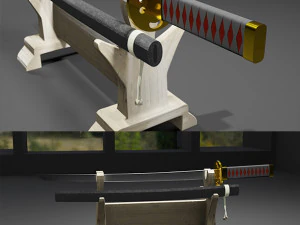 Катана меч 3D Модель