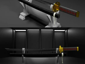 Катана меч 3D Модель