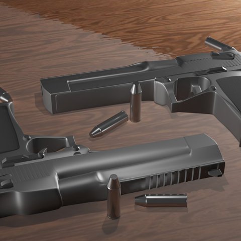 Desert Eagle 3Dモデル .c4d .max .obj .3ds .fbx .stl .blend 