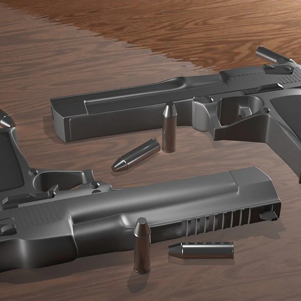 Desert Eagle 3D Model .c4d .max .obj .3ds .fbx .stl .blend 
