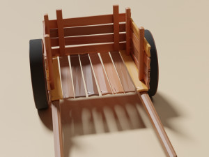 Wood cart 3D 모델