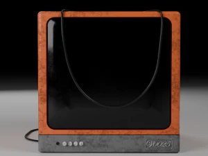 Vecchia televisione Modello 3D