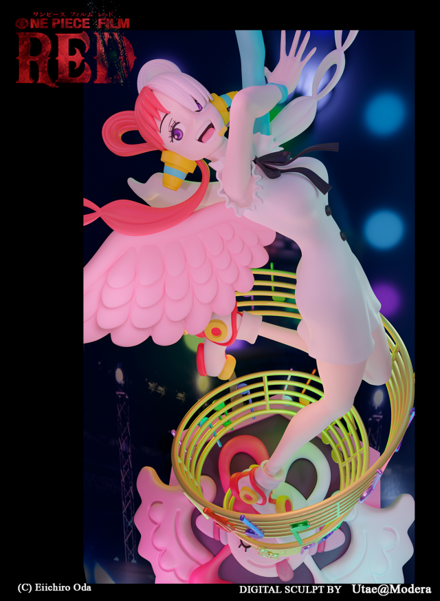 UTA FANART ONE PIECE RED FILM 3D 프린트 모델 .c4d .max .obj .3ds .fbx .stl .blend 