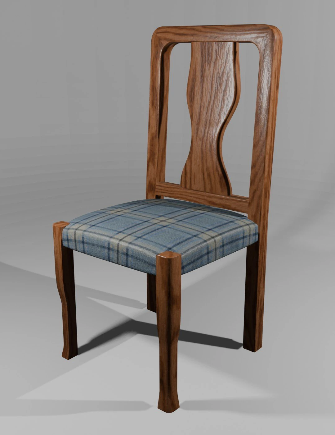 Silla de madera 3D Model .c4d .max .obj .3ds .fbx .stl .blend 