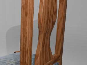Silla de madera 3D Model