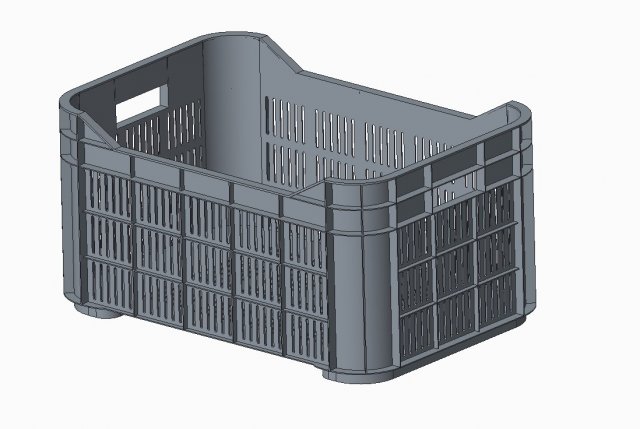 Plastic Crate 3D Printed Model Model 3D .c4d .max .obj .3ds .fbx .stl .blend 