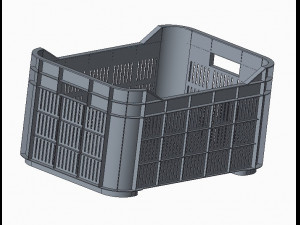 Plastic Crate 3D Printed Model Model 3D
