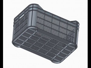 Plastic Crate 3D Printed Model Model 3D