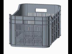 Plastic Crate 3D Printed Model Model 3D