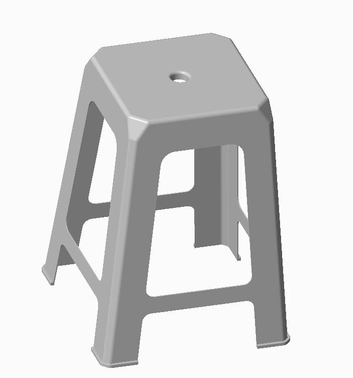 Plastic Chair Plastic High Stool 3D Model .c4d .max .obj .3ds .fbx .stl .blend 