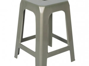 Plastic Chair Plastic High Stool Modelo 3D