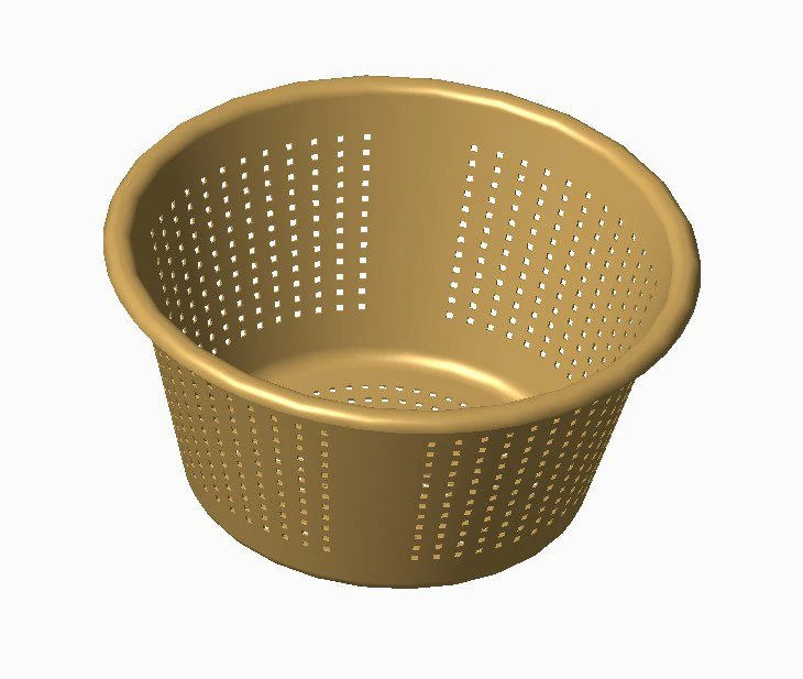 Round Plastic Basket 3D Model .c4d .max .obj .3ds .fbx .stl .blend 