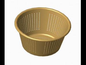 Round Plastic Basket Modelo 3D