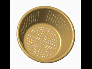 Round Plastic Basket Model 3D