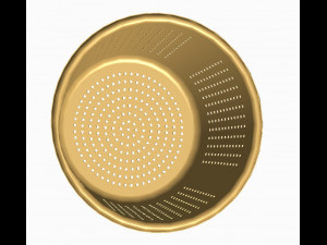 Round Plastic Basket Model 3D