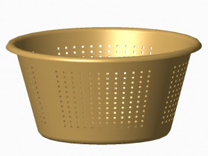Round Plastic Basket Model 3D