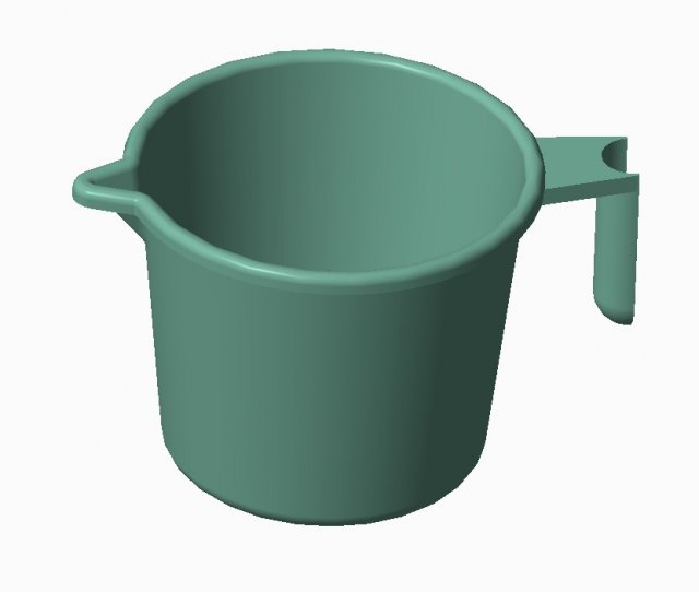 Plastic Mug 3D Print Model Model do druku 3D .c4d .max .obj .3ds .fbx .stl .blend 