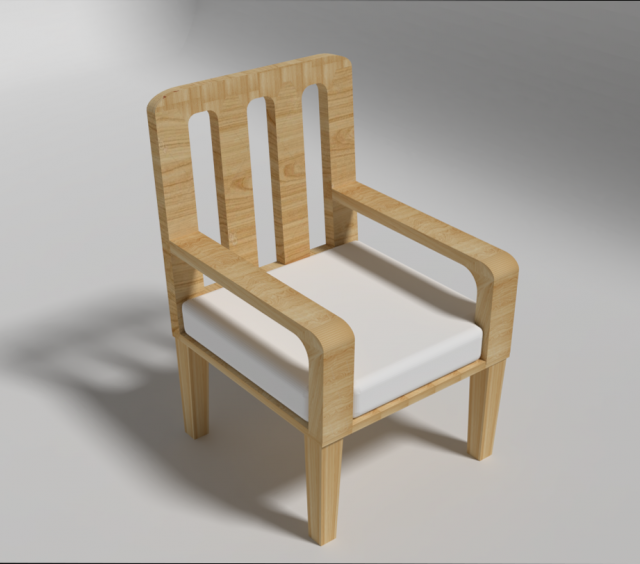 Modern White Wooden Sofa Chair Modèle 3D .c4d .max .obj .3ds .fbx .stl .blend 