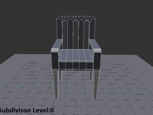 Modern White Wooden Sofa Chair Modèle 3D