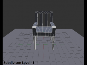 Modern White Wooden Sofa Chair Modèle 3D