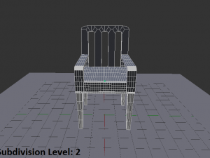 Modern White Wooden Sofa Chair Modèle 3D