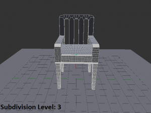 Modern White Wooden Sofa Chair Modèle 3D