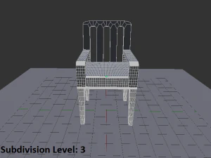 Modern White Wooden Sofa Chair 3D Model