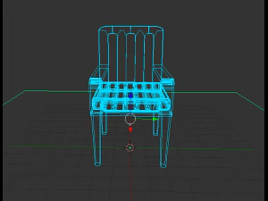Modern White Wooden Sofa Chair 3D Model