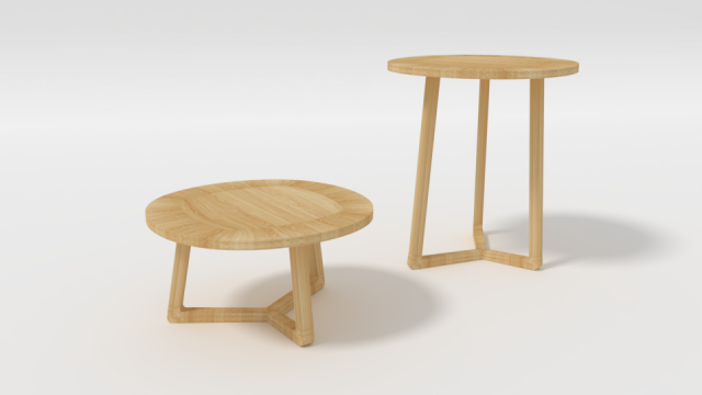FlexForm Jiff 3D Wooden Coffee Table Model Modèle 3D .c4d .max .obj .3ds .fbx .stl .blend