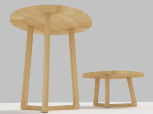 FlexForm Jiff 3D Wooden Coffee Table Model 3D Model