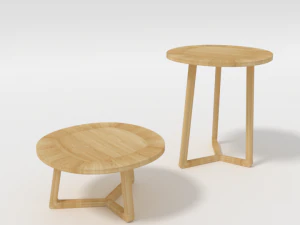 FlexForm Jiff 3D Wooden Coffee Table Model 3D Model