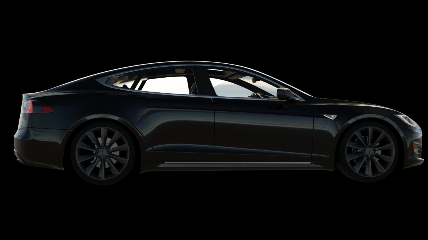 Tesla model s 2017 with interior 3D Model .c4d .max .obj .3ds .fbx .stl .blend 