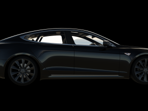 Tesla model s 2017 with interior Modelo 3D