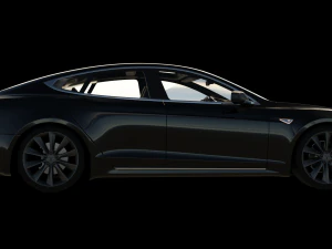 टेस्ला मॉडल एस 2017 इंटीरियर के साथ 3D मॉडल