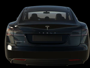 Tesla model s 2017 with interior 3D Model
