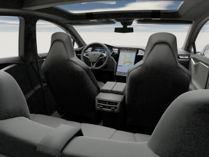 Tesla model s 2017 with interior 3Dモデル