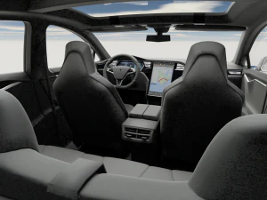 Tesla model s 2017 with interior 3D Model