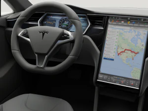 Tesla model s 2017 with interior 3D Model
