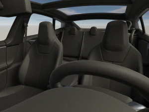 Tesla model s 2017 with interior 3D Model