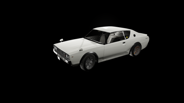 Nissan Skyline 2000 GTR game ready model 3D 模型 .c4d .max .obj .3ds .fbx .stl .blend 