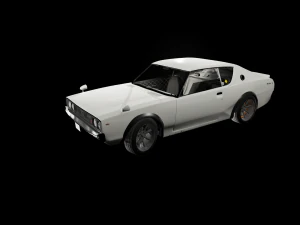 Nissan Skyline 2000 GTR game ready model 3D Model