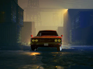 Nissan Skyline 2000 GTR game ready model 3D Model