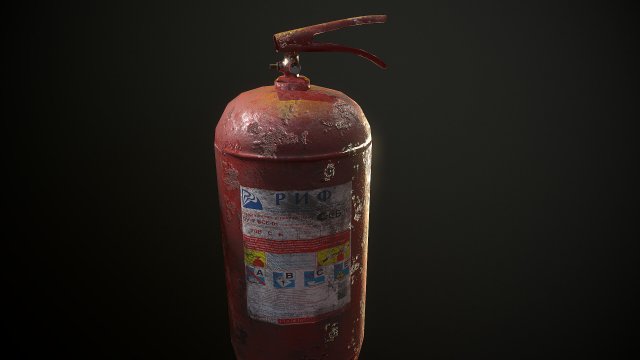 Fire extinguisher 3D 模型 .c4d .max .obj .3ds .fbx .stl .blend 